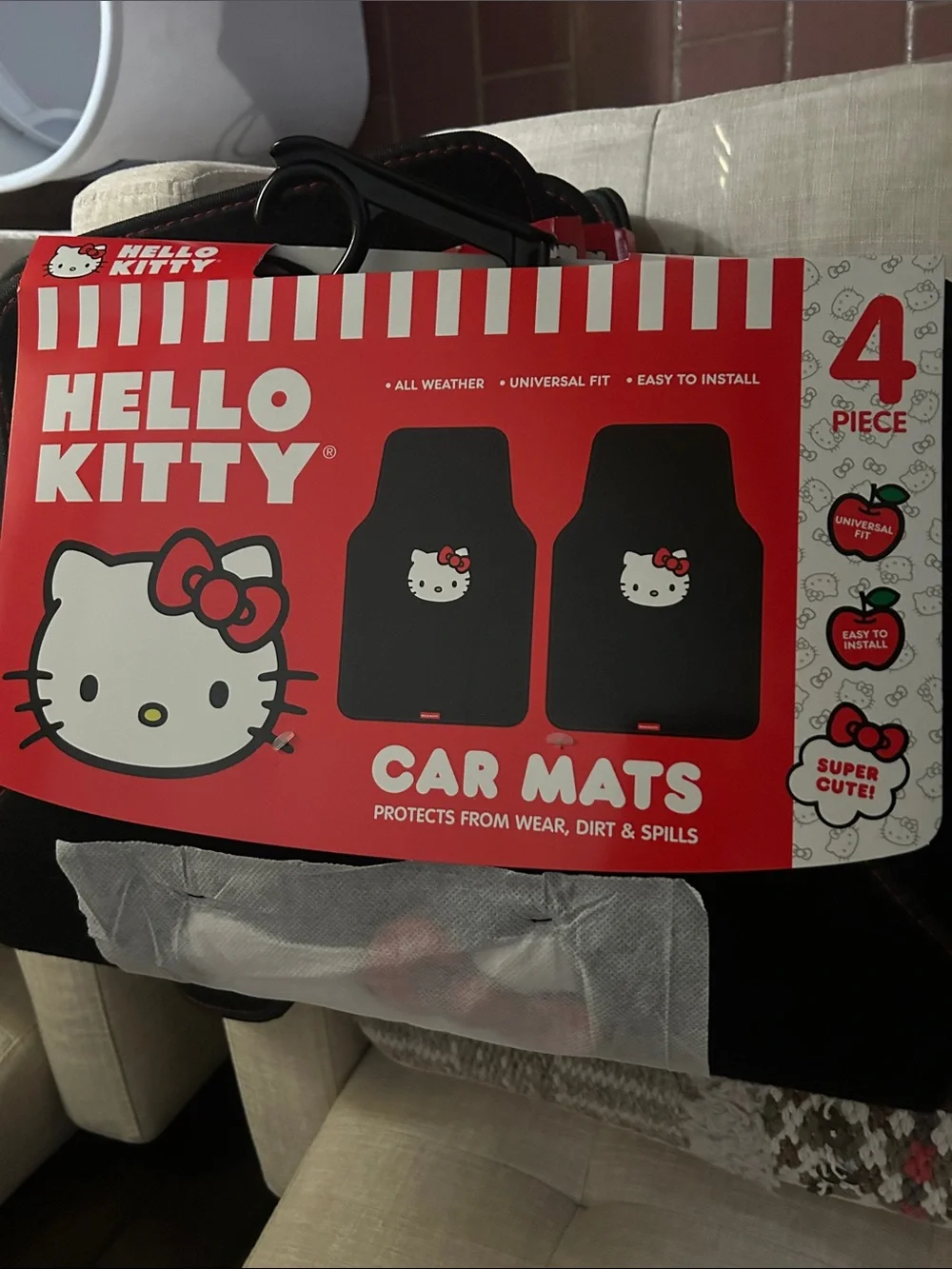 Hello Kitty Black and Red Car Floor Mats